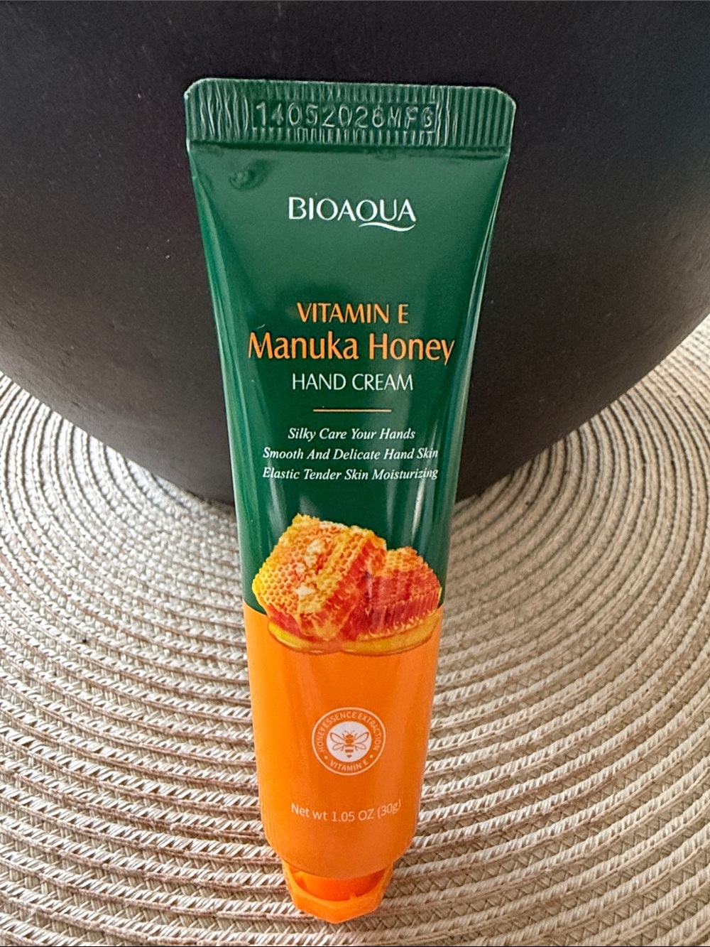 Aqua Manuka Honey Vitamin E Hand Cream - Green & Orange 1.05 oz.